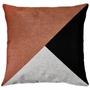 Imagem de Almofada De Linho Tribal Geometria Terracota Com Preto 43x43