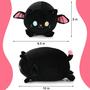 Imagem de Almofada de Pelúcia Gato Preto com Olhos Luminosos - 25cm
