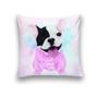 Imagem de Almofada Decorativa 40x40 Personalizado Cheias Bulldog Frances Moletom