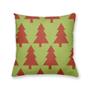 Imagem de Almofada Decorativa Own Verde com Árvore de Natal Vermelha