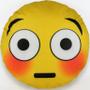Imagem de Almofada emoji estampado 34x34 cm com zíper envergonhado