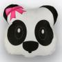 Imagem de Almofada emoji estampado 34x34 cm com zíper panda menina