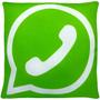 Imagem de Almofada emoji whatsapp 28x28cm com zíper whatsapp