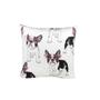 Imagem de Almofada Estampada Dog Branco Rosa Cachorro Decorativa 45cm