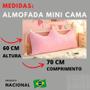 Imagem de Almofada Infantil Para Cabeceira Mini Cama Casinha Beliche Montessori  60X70 Decoração Rosa