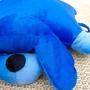 Imagem de Almofada Infantil Travesseiro Cachorro Bichinho Pelúcia azul escuro