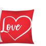 Imagem de Almofada Moderna Com Zíper 43cm x 43cm Kit Com 04 Peças - Love Vermelho