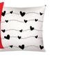 Imagem de Almofada Moderna Com Zíper 43cm x 43cm Kit Com 04 Peças - Love Vermelho
