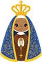 Imagem de Almofada Naninha Nossa Senhora Aparecida Sorrindo 23x17cm