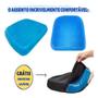 Imagem de Almofada ortopedica assento de gel em silicone conforto para cadeira assento de carro tipo colmeia