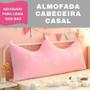 Imagem de Almofada Para Cabeceira Cama Casal Box Pallets Leitura na Cama Encosto Lombar Decoração Rosa Capa com Zíper