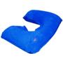 Imagem de Almofada pescoço travesseiro inflável Azul CBRN01859