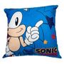 Imagem de Almofada Sonic Speed Quadrada Aveludada 40x40cm Oficial SEGA - Zona Criativa