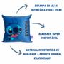 Imagem de Almofada Stitch Azul Veludo Aveludada Sofá Decoração Quarto Cama Sala Original Licenciada