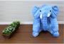 Imagem de Almofada Travesseiro Elefante News Bebê Dormir Pelúcia Azul 64cm