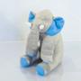 Imagem de Almofada Travesseiro Elefante Pelúcia Soninho Bebê Cinza com Azul 45cm