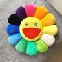 Imagem de Almofada Wokex Rainbow Flower Plush 40 cm colorida amarela