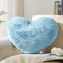 Imagem de Almofada YRXRUS Heart Blue Faux Rabbit Fur 35x43cm