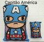 Imagem de Almofadas Decorativas Kit Vingadores Homem de Ferro Capiatão América + 2 Chaveiros e 2 almofadas