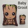 Imagem de Almofadas Decorativas Vingadores Homem Aranha e Baby Groot kit + 2 Chaveiros e 2 almofadas