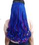 Imagem de Alongamento Aplique Tic Tac Ondulado Azul Com Magenta 60Cm