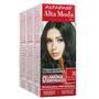 Imagem de Alta Moda Alfaparf kit c/3 Tonalizantes 30 Castanho Escuro 120g