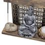 Imagem de Altar Kit Zen Buda Castiçal Incensário Pedra Japonesa Paz 