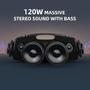Imagem de Alto-falante Bluetooth ZEALOT 120W sem fio com baixo estrondoso preto