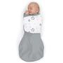 Imagem de Amazing Baby Omni Swaddle Sack com 6-way Adjustable Wrap & Arms Up Sleeves & Mitten Cuffs, Easy Swaddle Transition, Better Sleep for Newborn Baby Boys & Girls, Gray Stars, Small, 0-3 Months