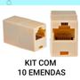 Imagem de Amplie Sua Rede - Kit 10 Conectores Rj45 Fêmea