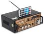 Imagem de Amplificador Áudio Bluetooth Receiver 200w Rms Com Rádio Fm Usb 2 Entradas Para 2 Microfones Karaokê