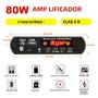 Imagem de Amplificador Bluetooth 5.0 com Placa Decodificadora MP3 - 60W, 12V DC, USB e FM