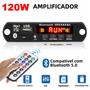 Imagem de Amplificador de Carro 12V 120W com Bluetooth 5.0 - MP3, WMA, APE, USB, TF e Rádio FM