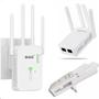Imagem de Amplificador de Sinal WiFi de Parede com 4 Antenas - Cobertura Ampliada