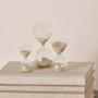 Imagem de Ampulheta de vidro com areia off white M 3 minutos Mart 4x8
