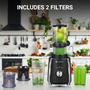 Imagem de Amzchef Extrator de Suco Cold Press 250W com Filtro Duplo (Preto)