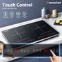 Imagem de AMZCHEF Induction Cooktop 2 Zonas com 1800W, Touch e Temporizador