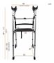 Imagem de Andador Dobrável Elevado Com Assento de  alumínio idoso reabilitação- FST8230P -  Zimedical