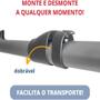 Imagem de Andador Idoso Adulto Articulado Fixo Dobrável em Alumínio 3 Barras Resistente