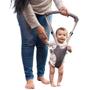 Imagem de Andador Infantil Para Bebê +6 Meses Portátil Regulável Altura e Largura Com Assento Almofadado Fly Baby Cinza Kababy