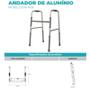 Imagem de Andador Ortopédico Dobrável Fixo Regulagem Alumínio Para Idoso