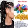 Imagem de Anéis de Cabelo Dreadlock Ajustáveis - Kit com 100 Peças - Grampos para Cabelo