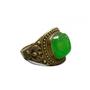 Imagem de Anéis de ouro do anel de jade verde resizável anel esmeralda S925 Sterling Silver Ring Mulheres Anéis Jade Joias Anéis