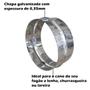 Imagem de Anel 120mm Em Aço Galvanizado Para Cano De Chaminé Fogão à Lenha Lareira - N3 AMZ