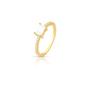 Imagem de Anel Banhado A Ouro Zirconia Retangular 4 Garras