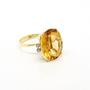 Imagem de Anel Citrino amarelo Natural Oval Ouro 18K K800 09545