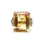 Imagem de Anel Citrino Natural Retangular 17,63 cts Diamantes em Ouro 18K - K1400