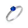 Imagem de Anel com Zircônia Azul Cravejado de Prata 925