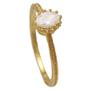Imagem de Anel com Zirconia Oval Estilo Coroa Folheado em Ouro 18K