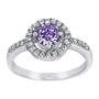 Imagem de Anel de Ametista e Zircônia Cúbica em Prata 925 - West Coast Jewelry